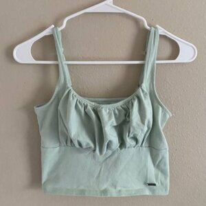 Hollister Light Green Crop Cami